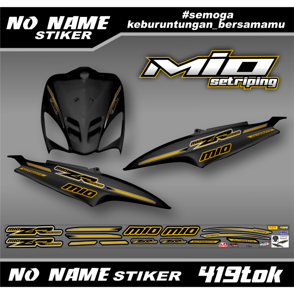 Mio 110 Smile/Sporty Striping Sticker (419tok) 2008 2009 2010 2012 2013 mio karbu สติ๊กเกอร์สติ๊กเกอร์