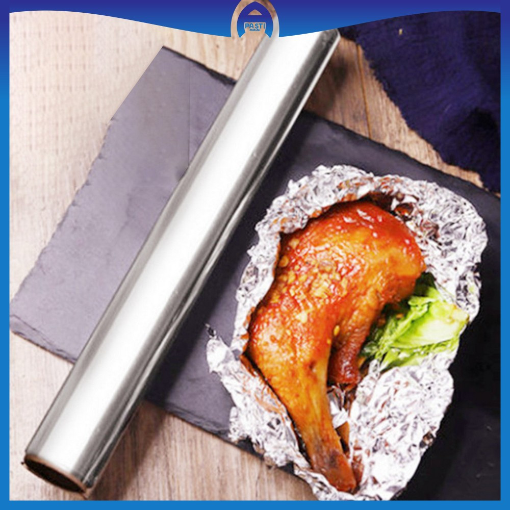 อลูมิเนียมฟอยล์ขนาด 30CM x 6.5M Non-Stick / 10 เมตรกระดาษอบขนมเกรดอาหาร/กระดาษย่างบาร์บีคิวห่ออาหารอ