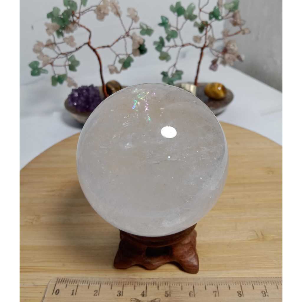 Natural Clear Quartz Sphere Top Grade RAINBOW (12)