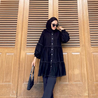 Moza Tunik Bahan rayon Premium Ld 110-130 L XL XXL Bahan Adem Atasan wanita