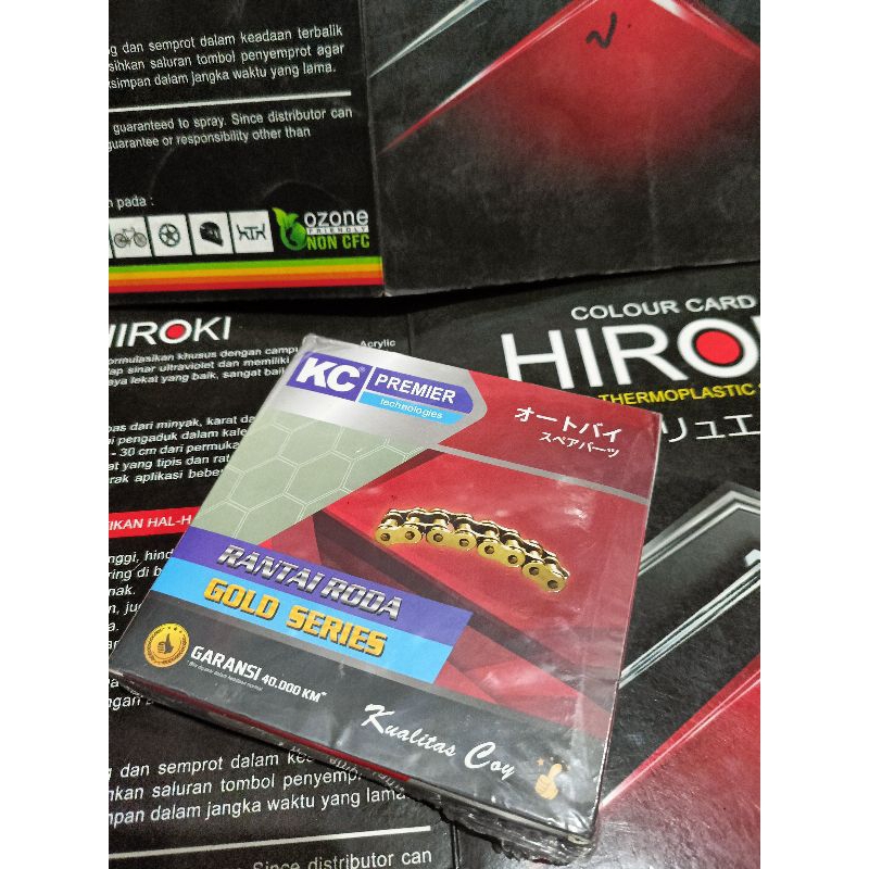 428H-128L GOLD CHAIN KC BRAND GOLD MOTORCYCLE CHAIN