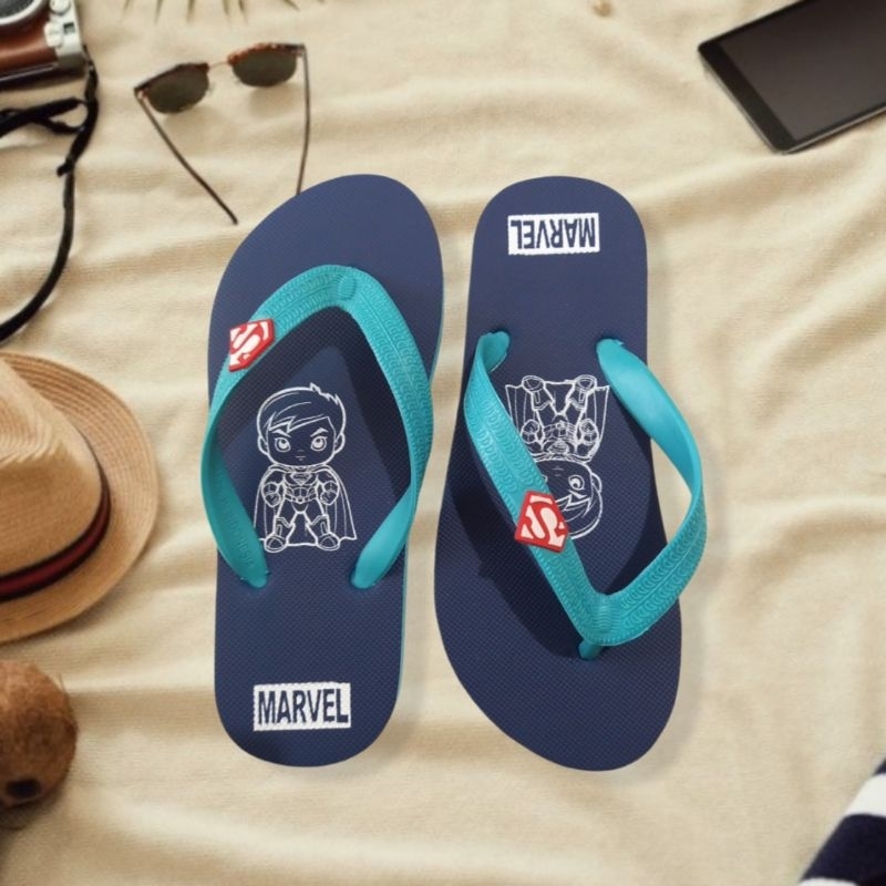 รองเท้าแตะ Marvel Superman Philper สําหรับเด็ก / รองเท้าแตะ Fillpper / รองเท้าแตะ