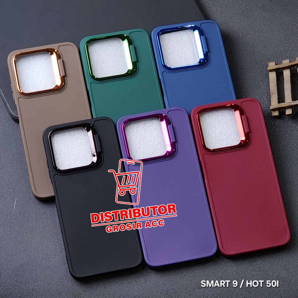 INFINIX SMART 9 INFINIX ร้อน 50I กรณี MACAROON ขาตั้งกล้อง KICKSTAND กล้อง INFINIX SMART 9 INFINIX ร