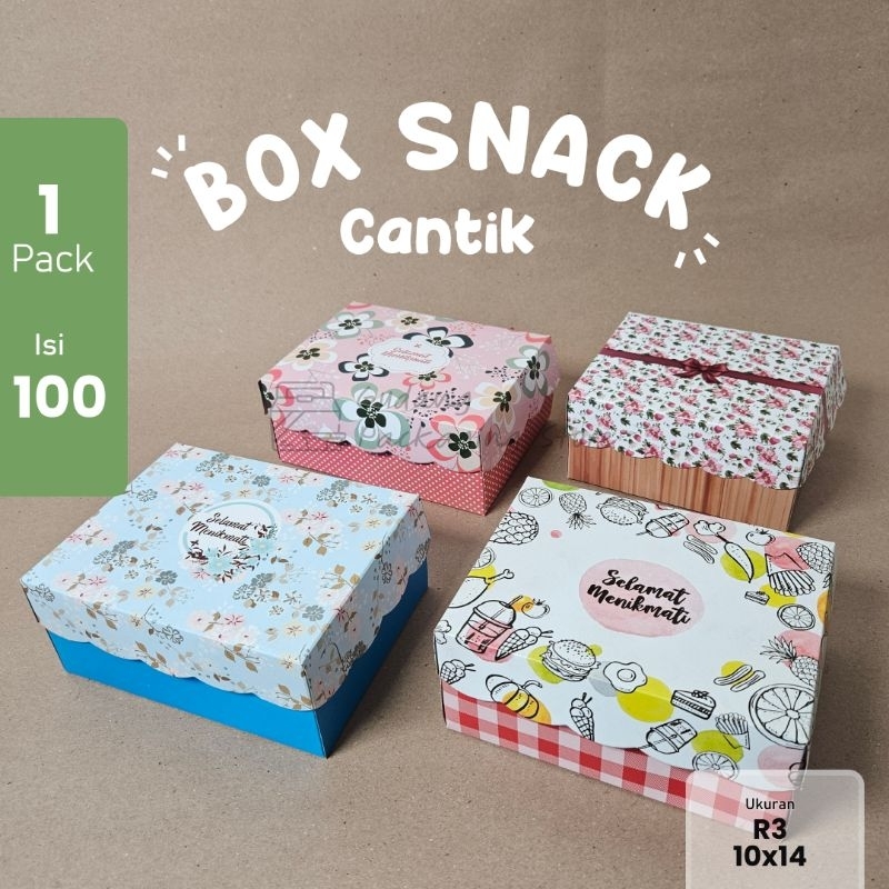 100 ชิ้น / 12x14 / R3CK / กล่องใส่ขนมสวยๆ / กล่องเค้กสวยๆ / กล่องเค้ก / 310gr