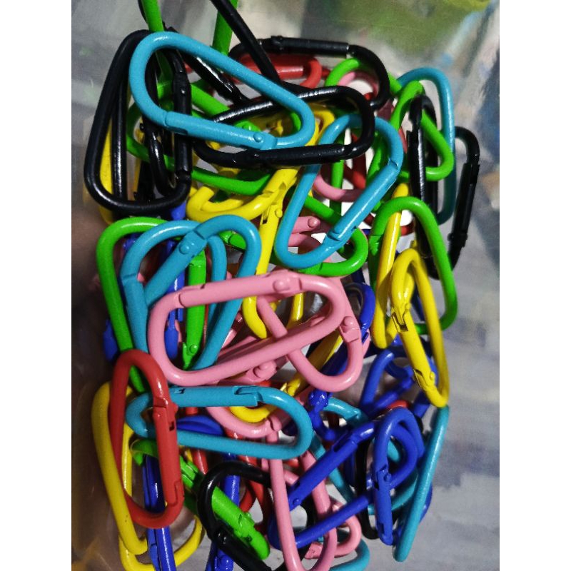 GANTUNGAN Carbiner ตะขอแขวนเหล็กอลูมิเนียมกลางแจ้ง คาราบิเนอร์ป้องกันสนิม