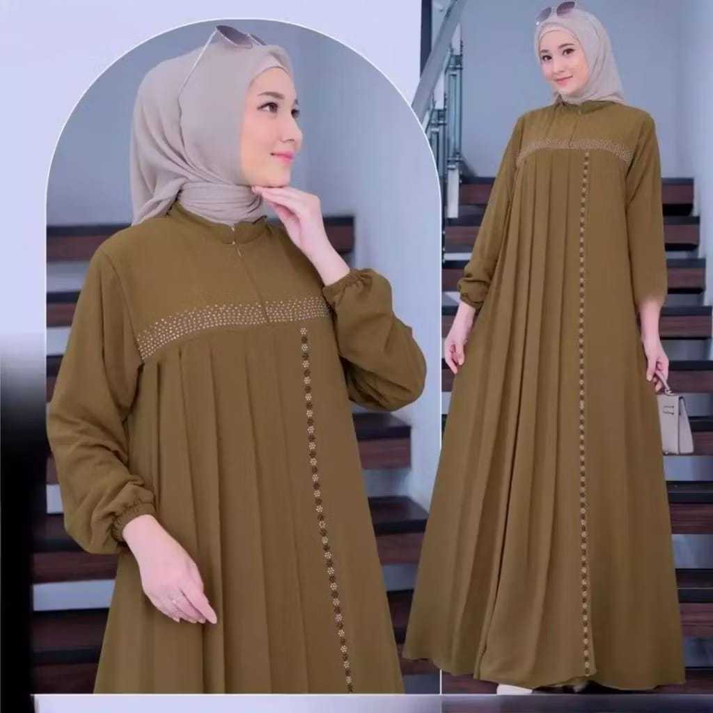 Anggun DRESS GAMIS CRINKLE SOFAROSKI MUSLIM SEQUENCE