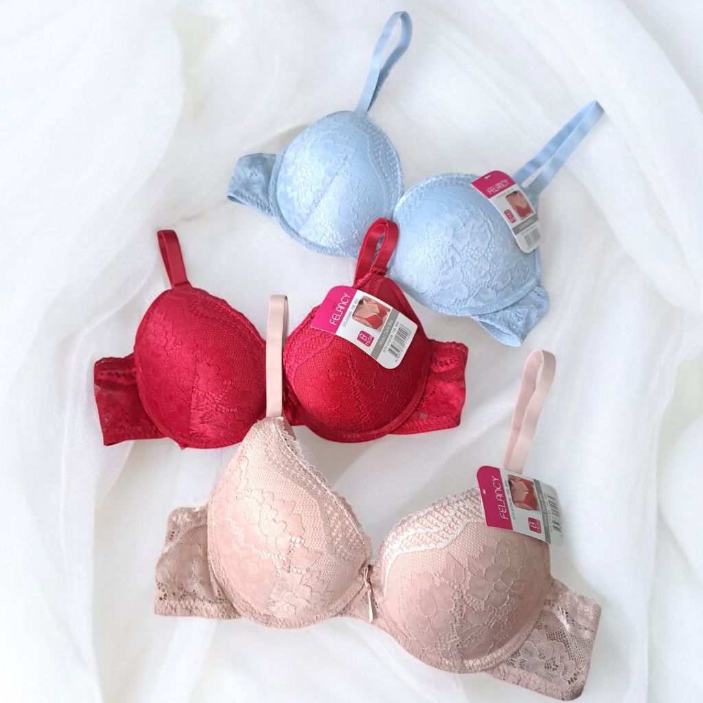 FELANCY 01269 Womens Bra Medium Foam Underwire 2 Hooks - Size 34B 36B 38B