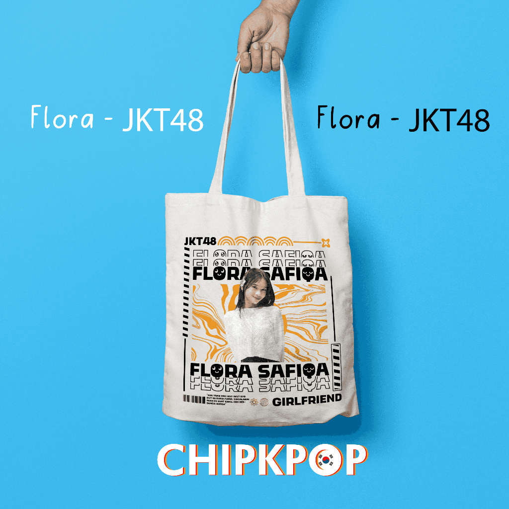 [FLORAL SET PACKAGE] [JKT48] I OSHI FLORAL JKT 48 FANMADE TOTEBAG I JKT 48 OSHI FLORA I FLORA JKT 48