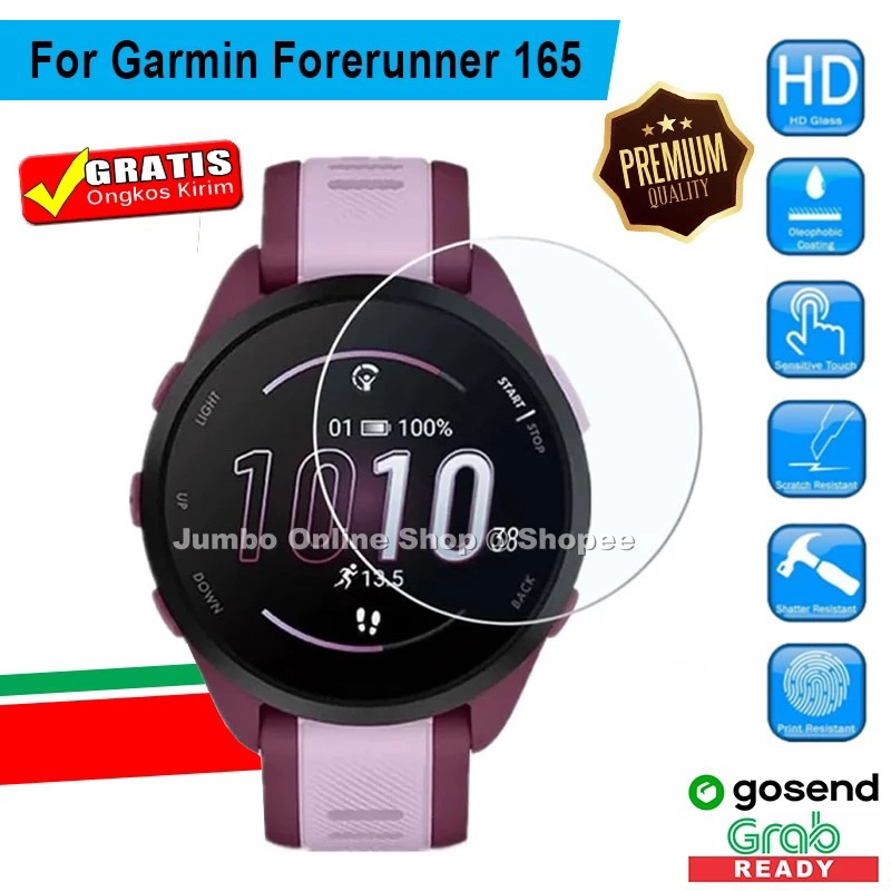 ANTI-SCRATCH GARMIN FORERUNNER 165 FR 165 MUSIC TEMPERED GLASS SCREEN PROTECTOR