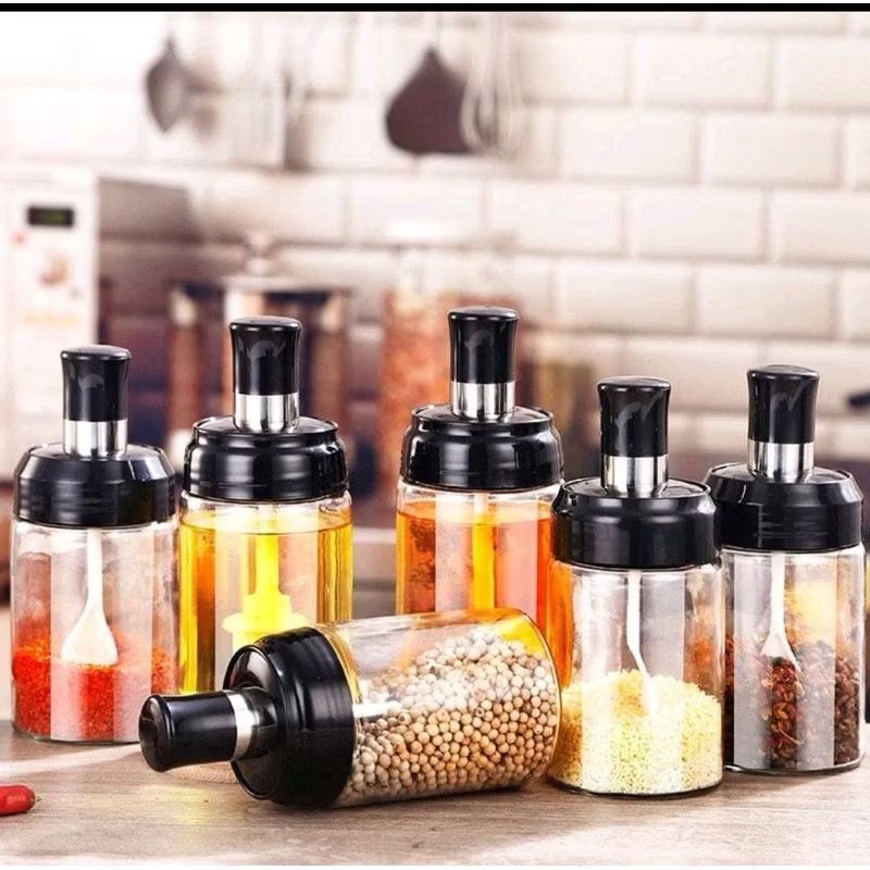 KITCHEN SPICE BOTTLE/SPICE JAR/SPICE CONTAINER SET WITH SPOONS