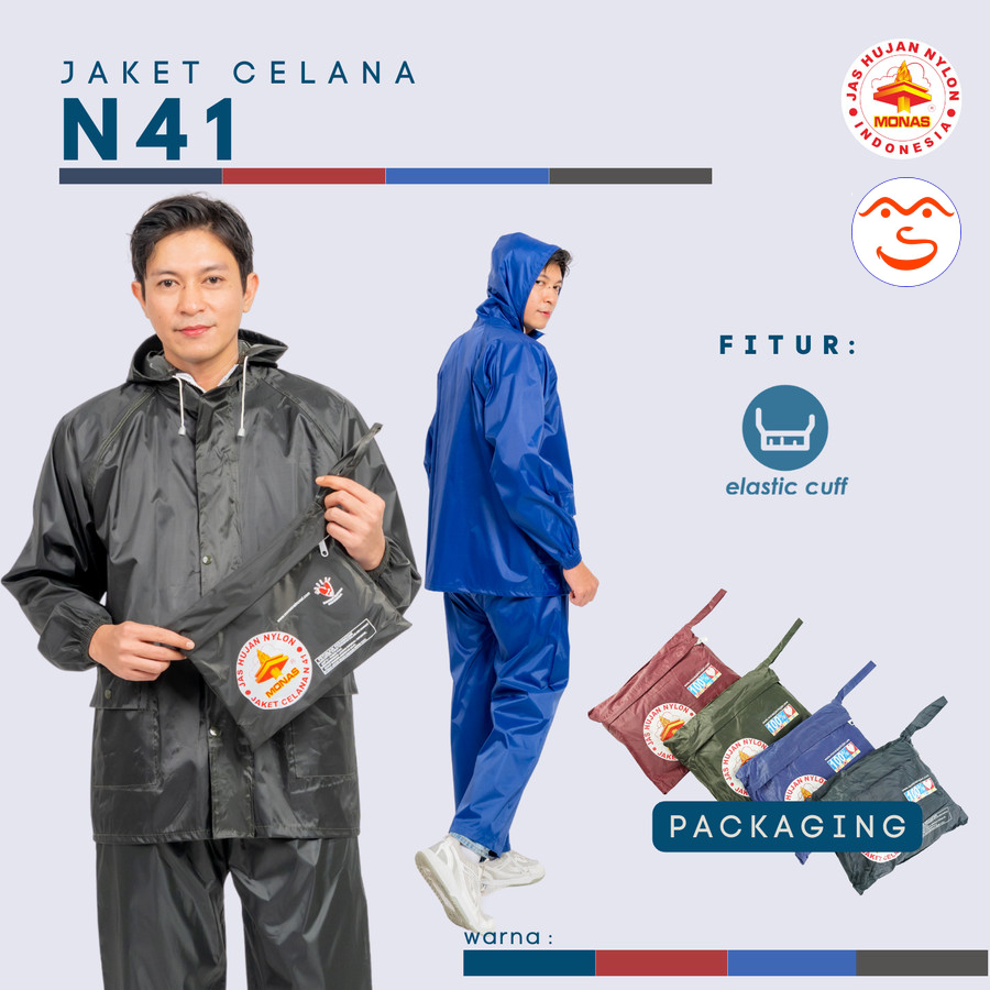 Monas เสื้อแจ็คเก็ตเสื้อกันฝน N41