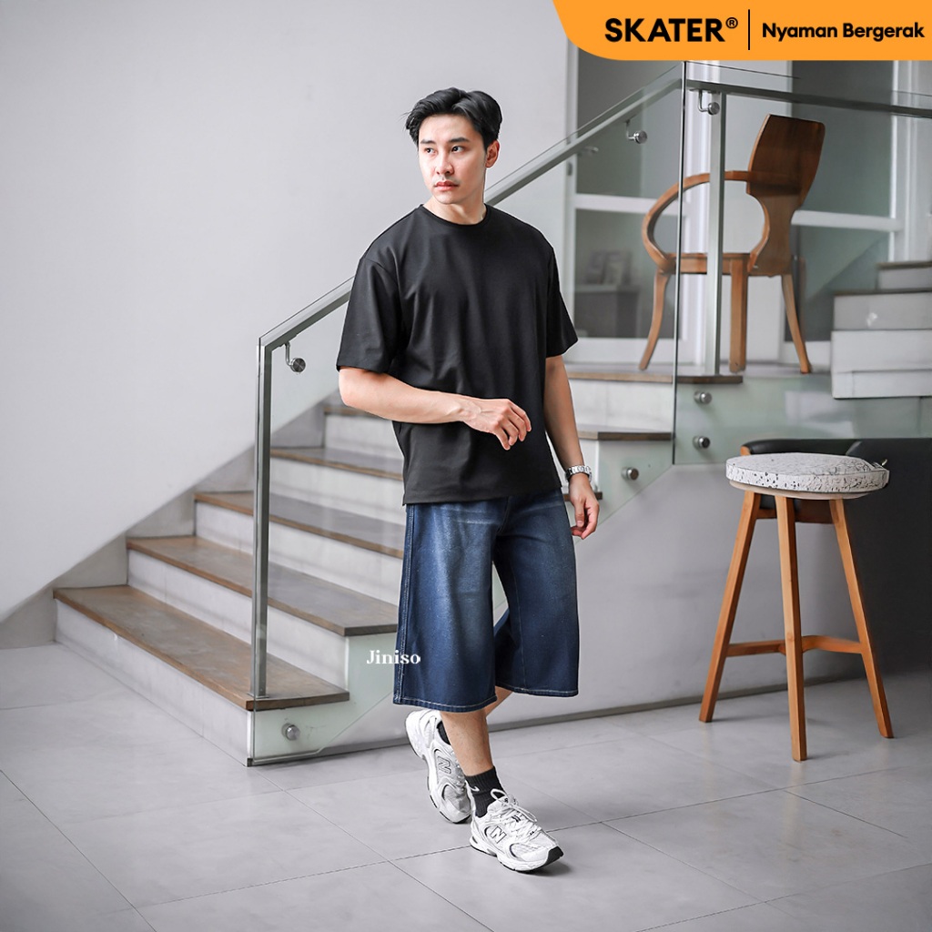 Jiniso Jorts Baggy Short Jeans Men 301