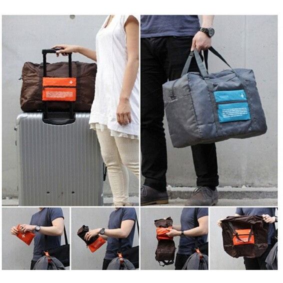 ช้อปปิ้งออนไลน์ Go Go Go กระเป๋าเดินทางแบบพับได้ Travel Hand Carry Drawsting Parasite Parasite Paras