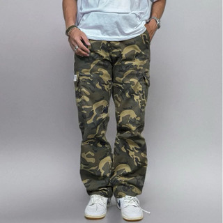 Celana Cargo Camo Loreng Pria Reguler Fit Gombrong Baggy Pants Bahan Non Stretch / Cargo Pants Loreng