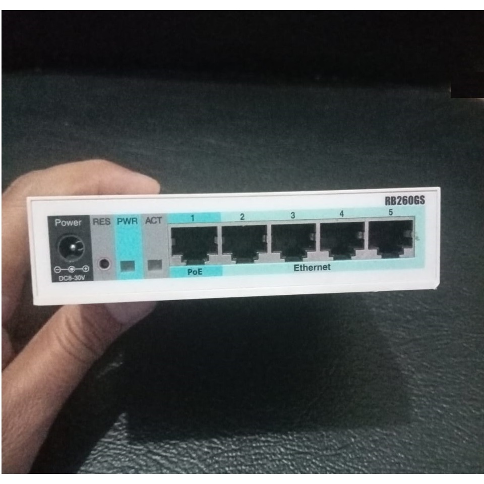 [มือสอง] Mikrotik switch มีประโยชน์ RB260GS switch gigabit + Adapter