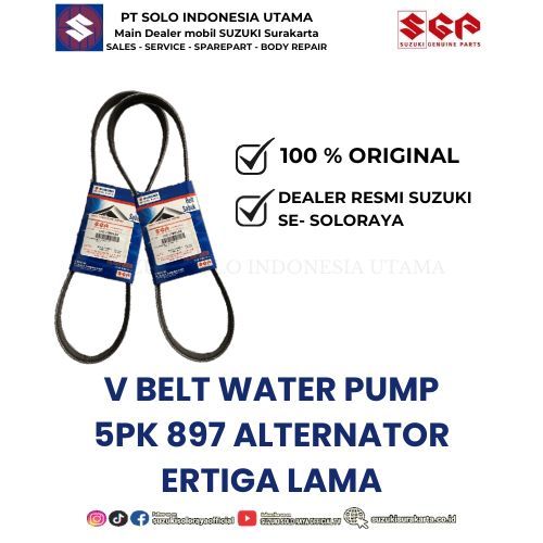 Vanbelt FanBelt ปั๊มน้ํา 5PK 897 ไดชาร์จ Ertiga Lama ของแท้ SGP