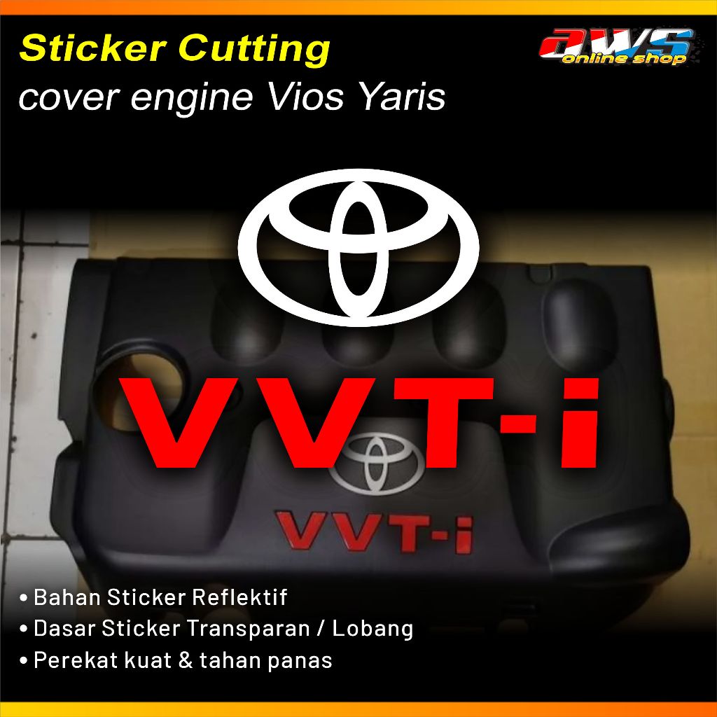 สติ๊กเกอร์ตัดฝาครอบเครื่อง Vios Yaris