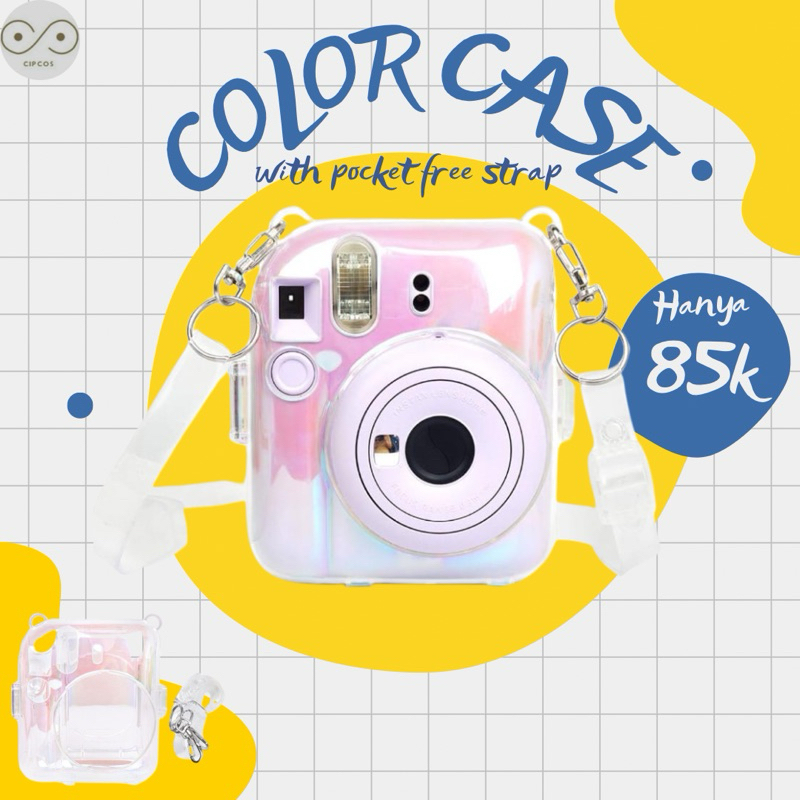 INSTAX MINI 12 CASE ฟรีสายสะพาย/WARDX MINI CASE/สี INSTAX MINI 12 CASE