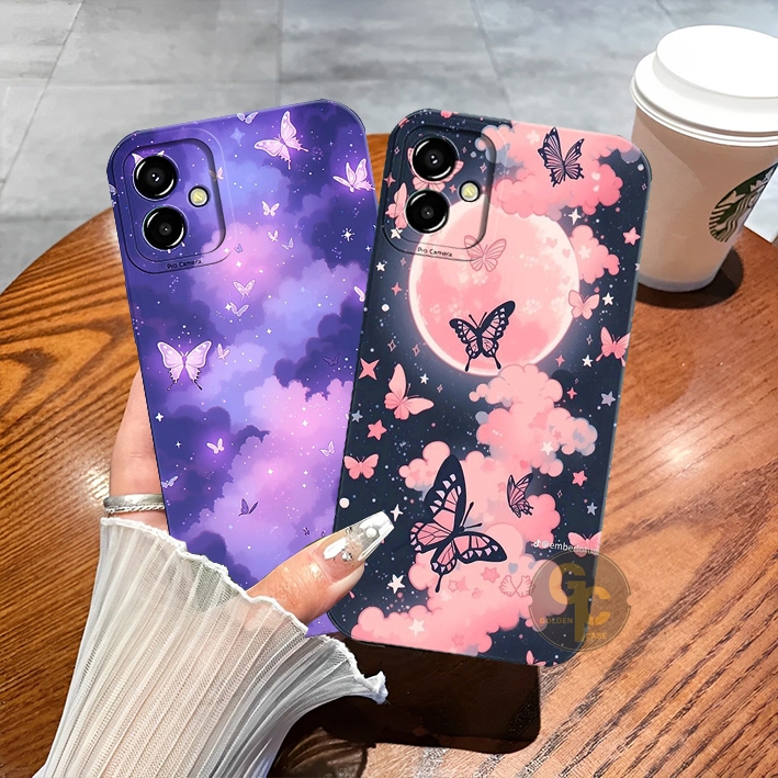 Silicone SAMSUNG A05 A04E A04 A03 Cute butterfly Motif - เคสน่ารัก - เคสอินเทรนด์ - เคส TPU Bumper -