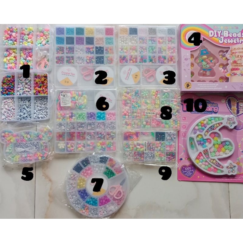 DIY BEADS BOX SET MUTE BEADS สมบูรณ์ในกล่อง MICA