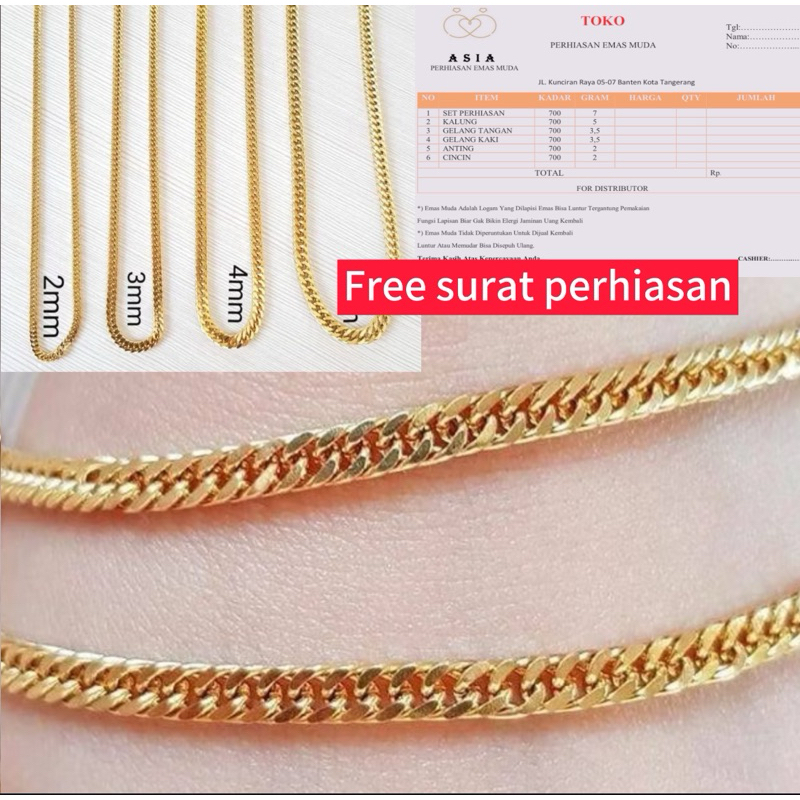 สร้อยคอทองคําแท้พร้อมโซ่ motif P45cm 5 กรัม เกรด 700 พร้อมตัวอักษร