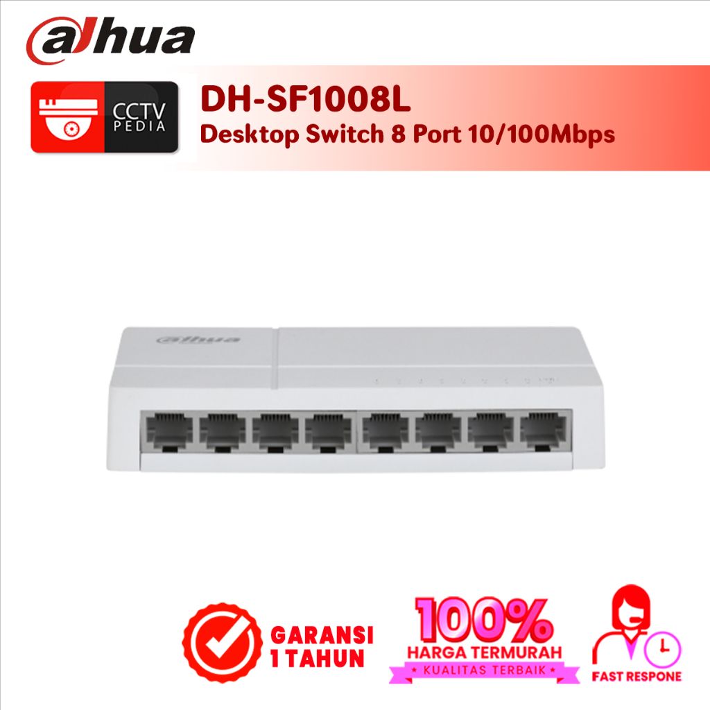Dahua DH-SF1008L สวิตช์ตั้งโต๊ะ 8 พอร์ต 10/100Mbps