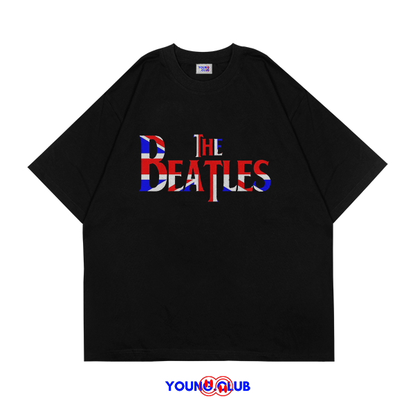 หนุ่ม.CLUB | เสื้อยืด THE BEATLES FONT | เสื้อยืด OVERSIZE สไตล์สีดํา Y2K VINTAGE BOOTLEG GRUNGE SKE