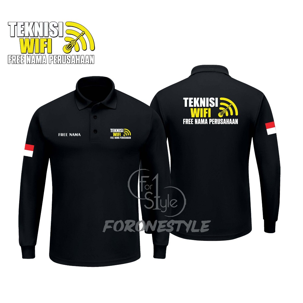 WIFI TECHNICIAN COLLAR POLOSHIRT - WIFI TECHNICIAN POLO FREE NAME