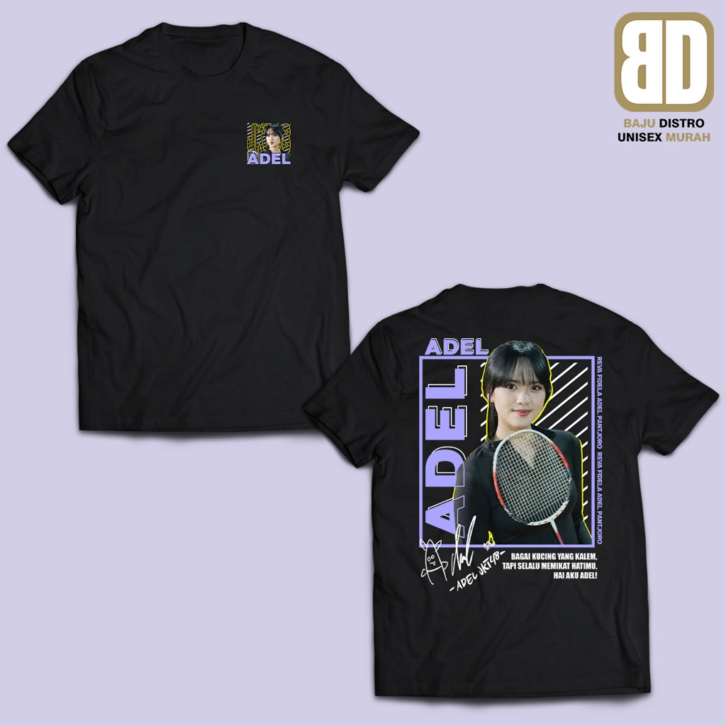 KATUN ADEL JKT48 SIGNATURE Oshi Member JKT48 ผู้ใหญ่ Unisex Tops สําหรับผู้ชาย/ผู้หญิงผ้าฝ้าย