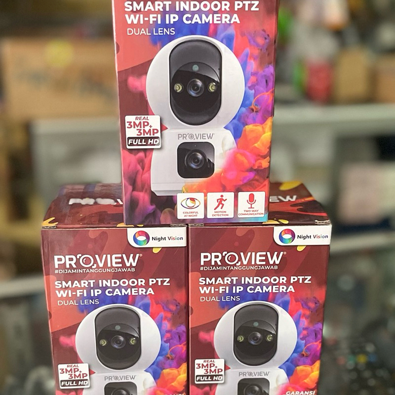 Proview SM-PR56-BFC สมาร์ทในร่ม PTZ Wifi Dual Lanz กล้อง 3MP + 3MP Hybrid Nigth Vision พร้อมเสียง Tw