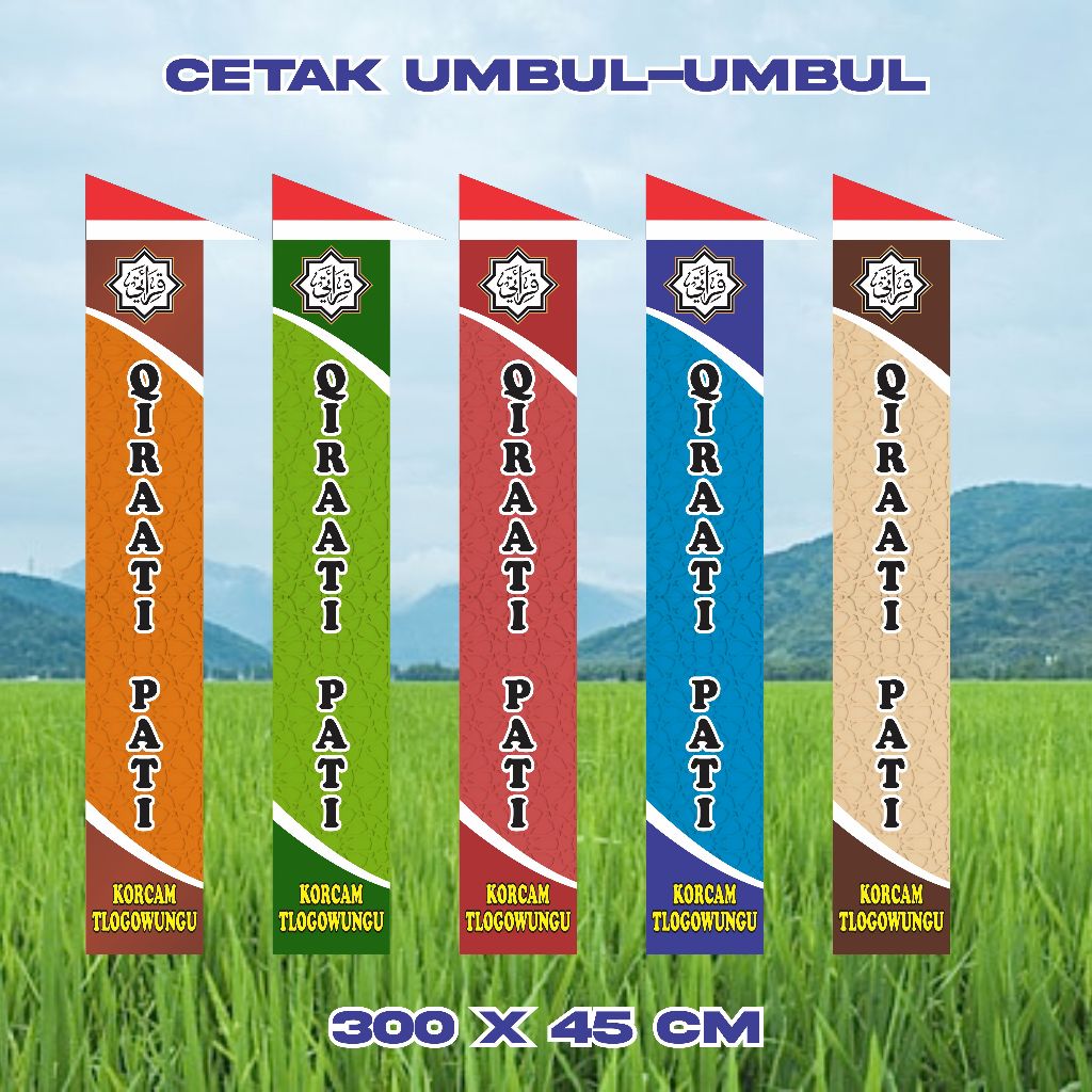 ผ้าพิมพ์โลโก้ชื่อที่กําหนดเอง TPQ QIRAATI PENDANT