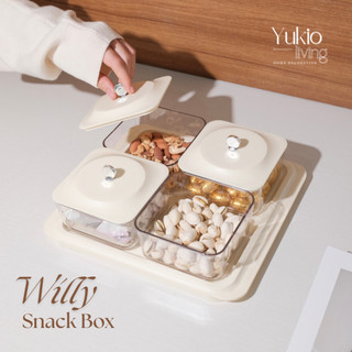 YUKIO Willy Snack Box - Toples Tempat Kue Permen Coklat Kacang Candy Box Tempat Penyimpanan Camilan