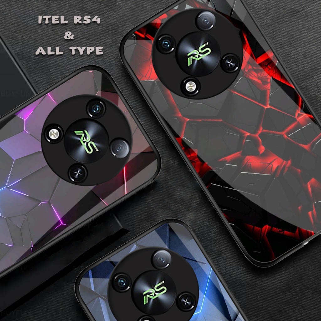 [FK-91] Softcase Glossy Glass Itel RS4 ซิลิโคนล่าสุดสําหรับ - Itel RS4 - เคส Itel RS4 - เคสโทรศัพท์ 