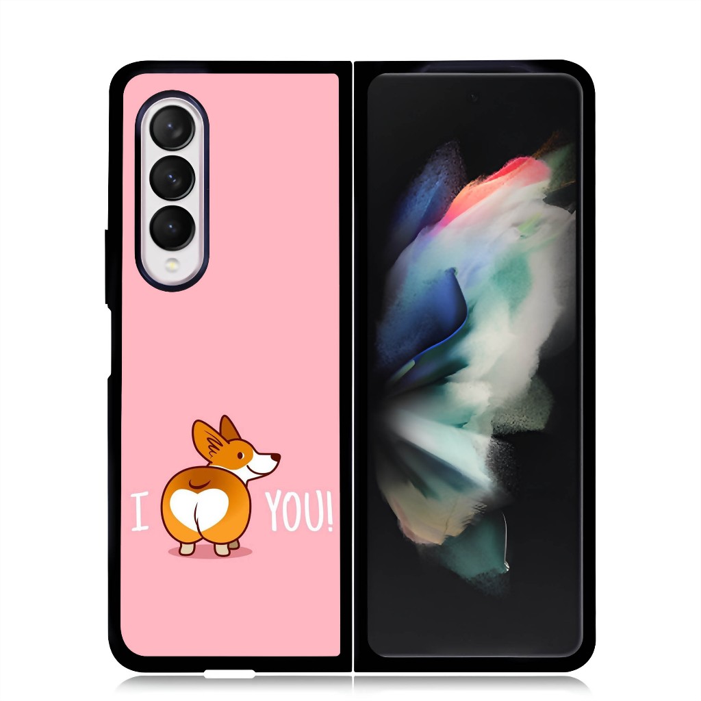 Samsung Z FOLD Series 7 6 5 4 3 เคสแข็งพลาสติกทนทาน Galaxy Phone I Love You Case