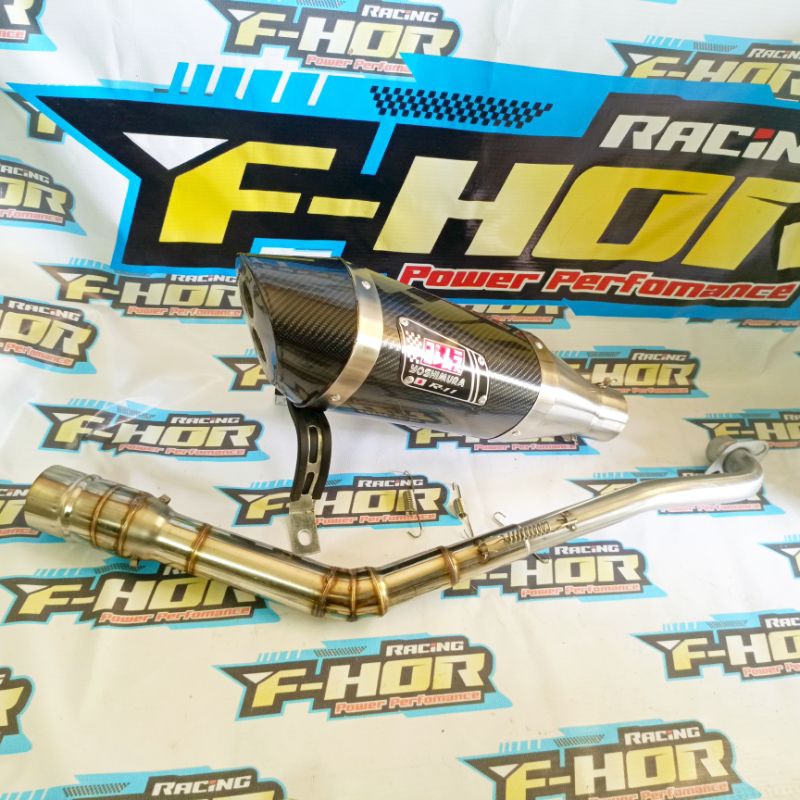ท่อไอเสีย Yoshimura R11 พร้อมทางเข้า 50 มม. สําหรับ LAGENDA JUPITER REVO SUPRA KHARISMA LEGEND MOTOR