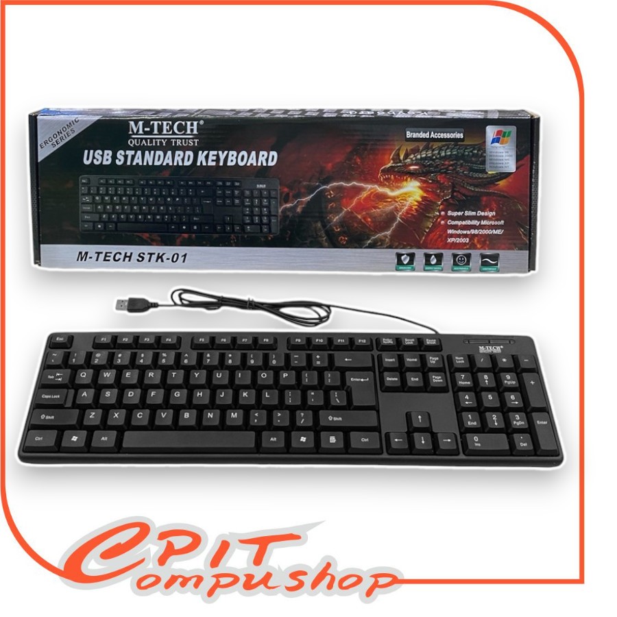 M-Tech STK-01 คีย์บอร์ด USB มาตรฐานพร้อมสาย