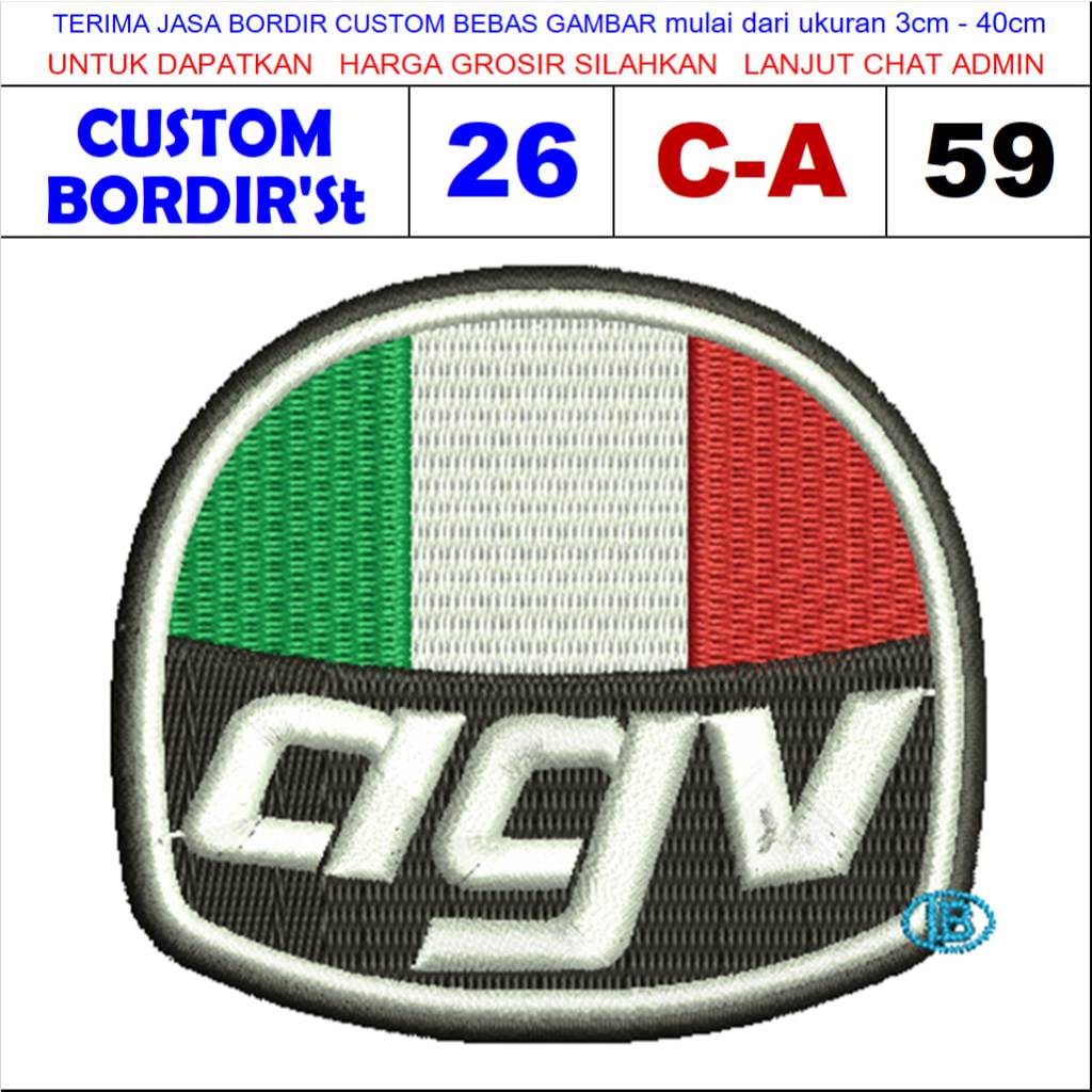 LO MOTORCYCLE HELMETS SCOOTER AGV C-A59 EMBROIDERY PATCH - CUSTOM ESTIMONI