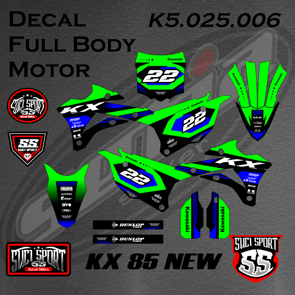 DECAL STICKER KX 85 BEBEK STANDARD STICKER VARIATION KX 85 สติ๊กเกอร์ RBT CUSTOME DESIGN (K5.025.006)