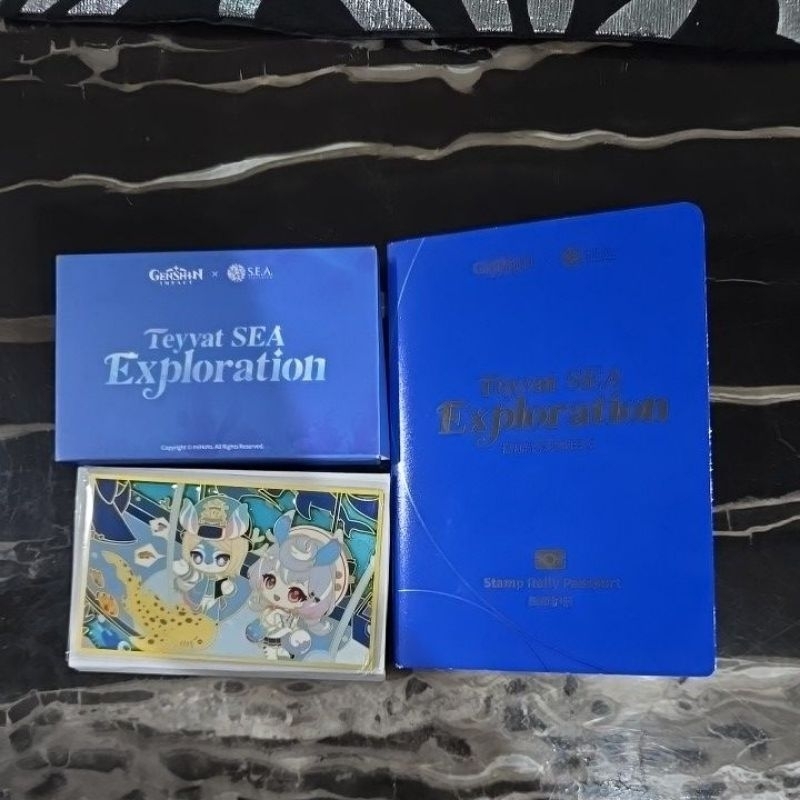 Teyvat Genshin x SEA Aquarium Pin และ Passport Limited Set