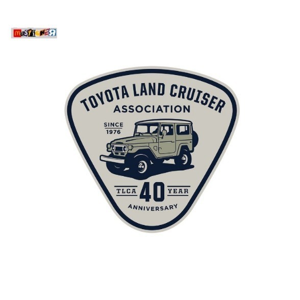 Toyota Land Cruiser Association TLCA สติ๊กเกอร์โลโก้ครบรอบ 40 ปี สติ๊กเกอร์ติดรถย้อนยุค