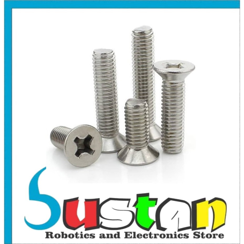 JF SS304 M3X50 CROSS FLAT HEAD SCREW สูง 50MM 5CM 50 MM