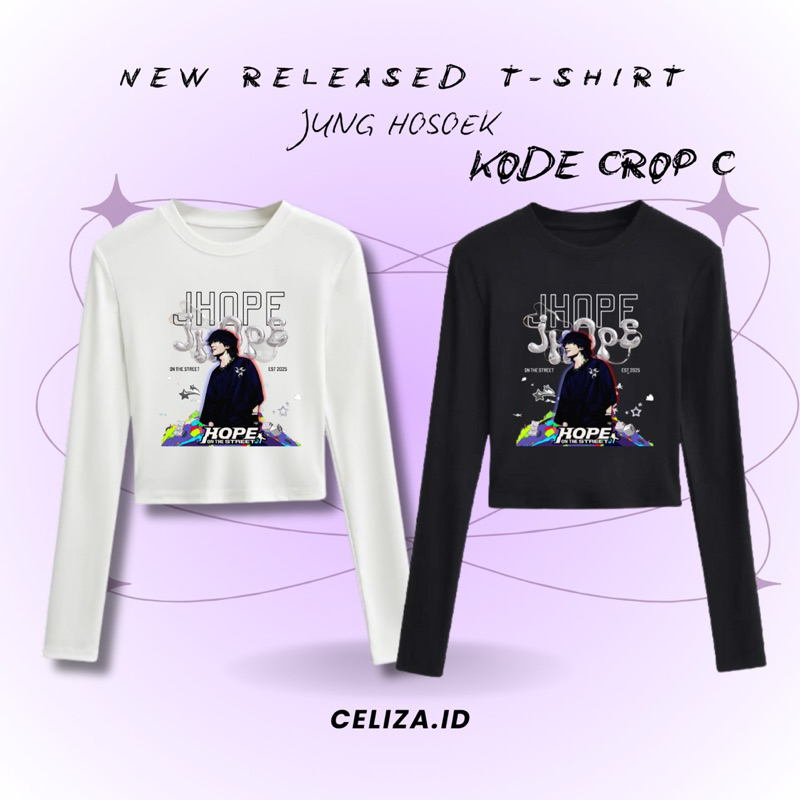 JHOPE TOUR BTS CROP เสื้อยืดผ้าฝ้ายผสม 24s | เสื้อยืด BTS PREMIUM