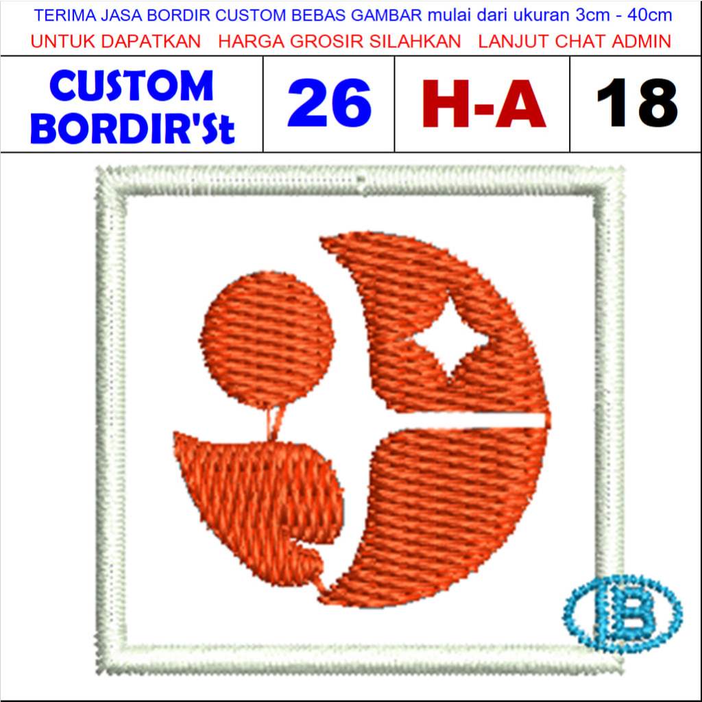 H-A18 LOGO EMBROIDERY PATCH - CUSTOM ST TESTIMONI EMBROIDERY