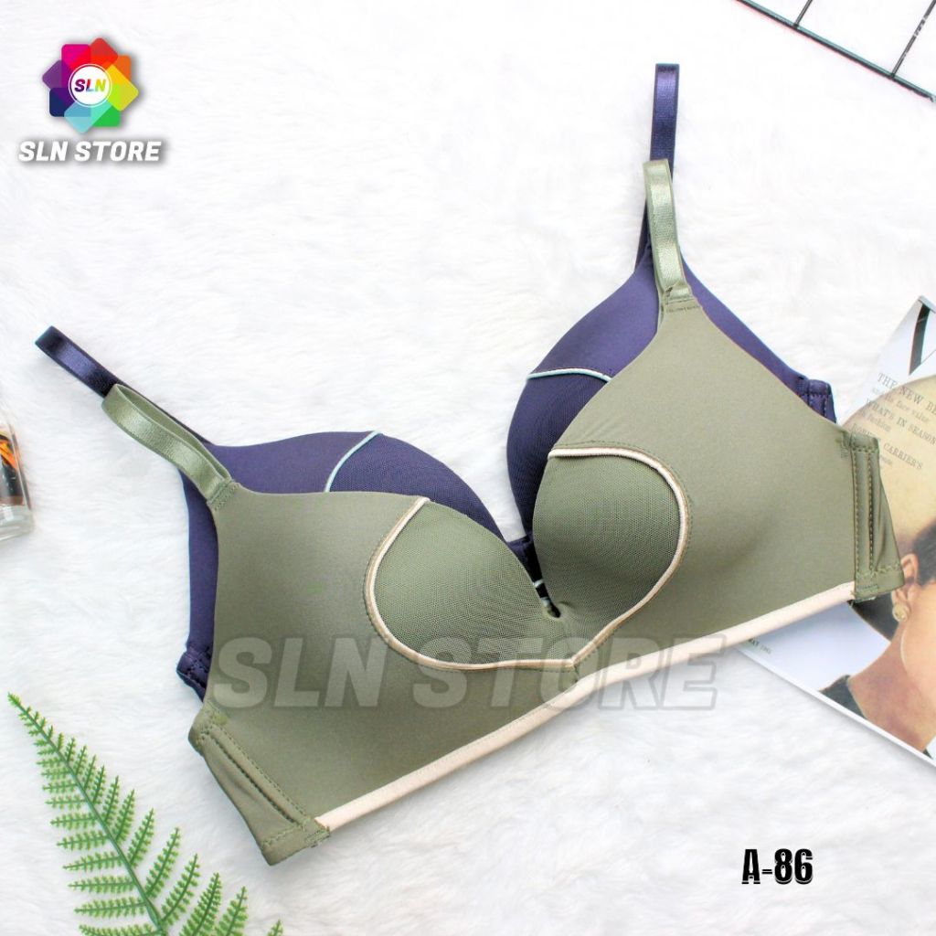 (3 ชิ้น) ชุดชั้นในสตรีไร้สายนําเข้า A86 / ชุดชั้นในสตรี 2 ตะขอ A86