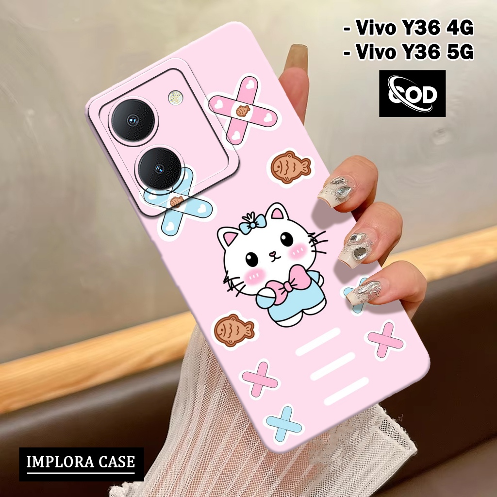 IMPLORA CASE - เคสโทรศัพท์ Vivo Y36 4G / 36 5G ล่าสุด - เคสแฟชั่นการ์ตูน - Pro Camera Softcase - เคส