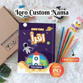 IQRO Anak Custom Hardcover Karakter Milenial Full Color (Free Tulis Nama & Foto di Cover) Buku Iqra A5 Custom Iqro Jilid 1 - 6 Lengkap
