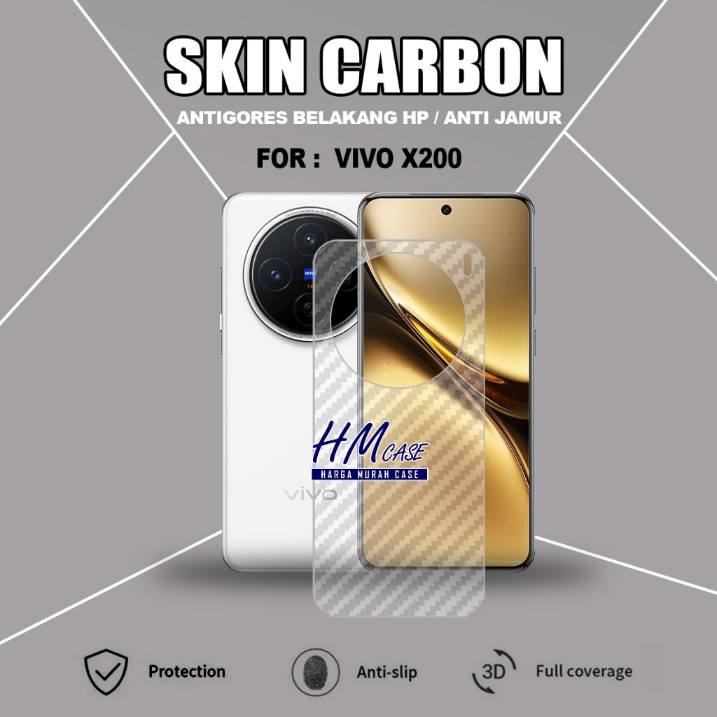 Vivo X200 Vivo X200 Pro Vivo V29E Skin Carbon 3D Anti-scratch Skin Carbon Vivo X200 Vivo X200 Pro Vi