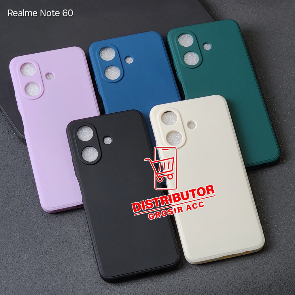 REALME NOTE 60X REALME NOTE 60 CASE MACAROON SQUARE EDGE SOFT CASE LIQUID EDGE REALME NOTE 60X REALM