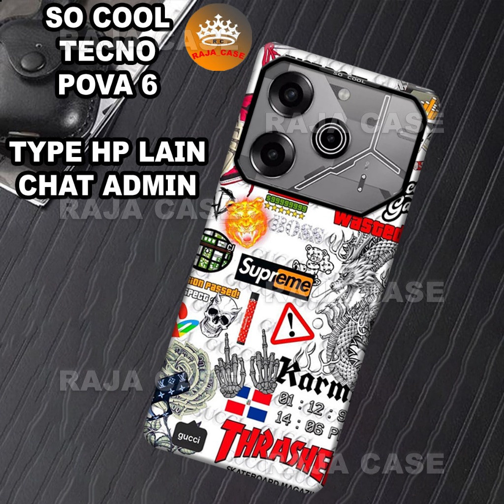 (RC12) เคสใหม่ล่าสุด SO COOL HP TECNO POVA 6 CASING/SILICONE CASE PROTECTIVE HP MOTIVE สําหรับ GUYS 