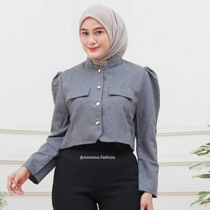 Sonia Blazer Crop Top // เสื้อครอปผู้หญิงสไตล์เกาหลีล่าสุด